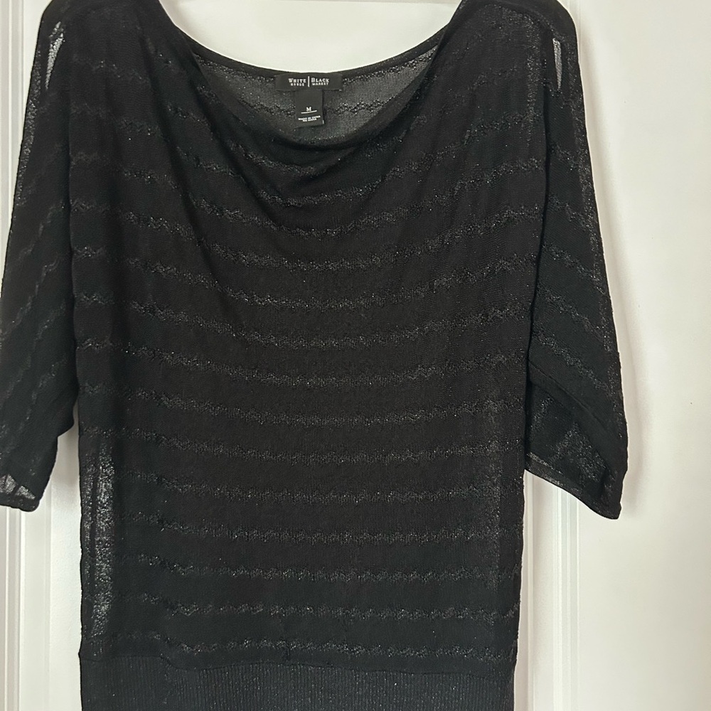 White House Black Market Black Cowl Neck Sweater